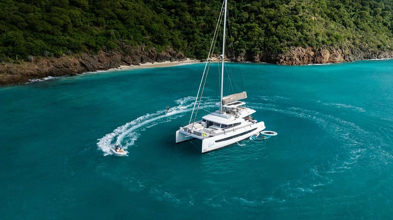 Charter Catamaran LOLA Accommodates 8 guests in 4 ensuite cabins. All Inclusive week charters in the BVI starting at $28,500. Captain and Chef Onboard.