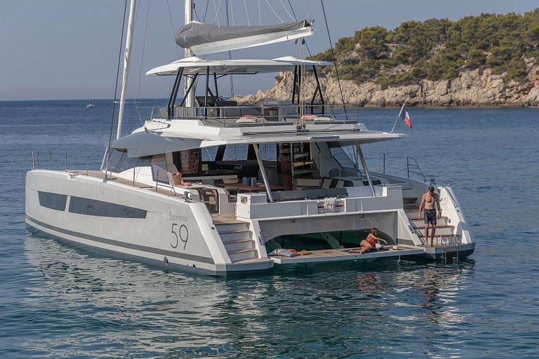 Charter Catamaran PORT TO VINO Accommodates 8 guests in 4 cabins. All Inclusive week charters in the BVI starting at $35,000. Captain & Chef onboard