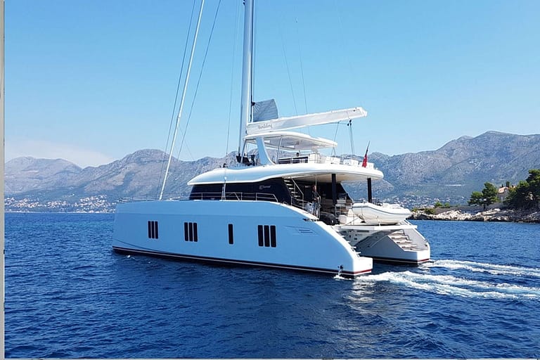 bundalong 80' sail catamaran luxury charter in the caribbean