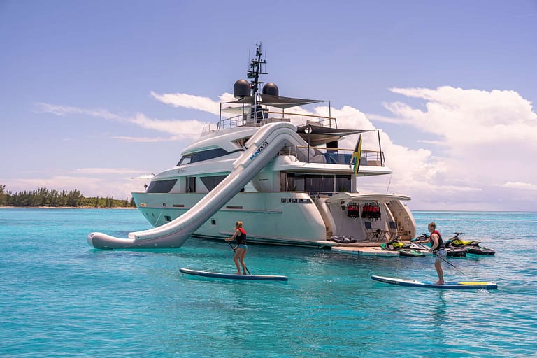 HALCYON is a 116′ Motor Yacht for Charter in the British Virgin Islands (BVI). Halcyon accommodates 12 guests in 6 ensuite cabins. Starting at $110,000 p/wk