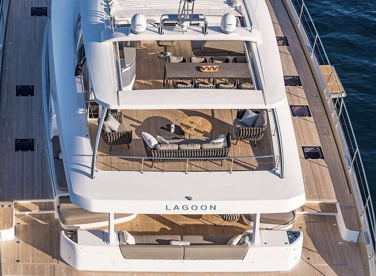 Charter Catamaran AEOLUS 77 available for charter in the BVI. AEOLUS accommodates 8 guests in 4 spacious cabins with ensuite. All Inclusive charters