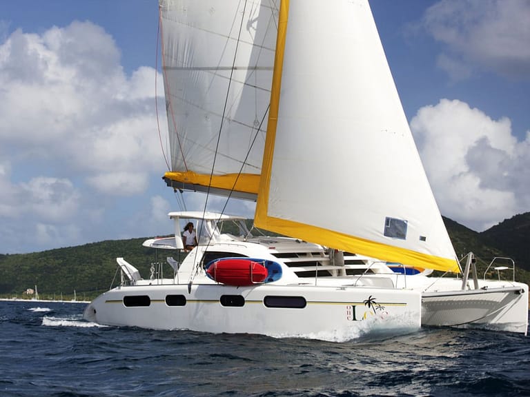 Charter Catamaran ONE LOVE Accommodates 6 guests in 3 cabins. All Inclusive charters in the BVI starting at $14,600. With Crew